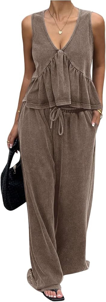 SOLY HUX Women's 2 Piece Sets Summer Matching Sets Pants Outfits | Amazon (US)