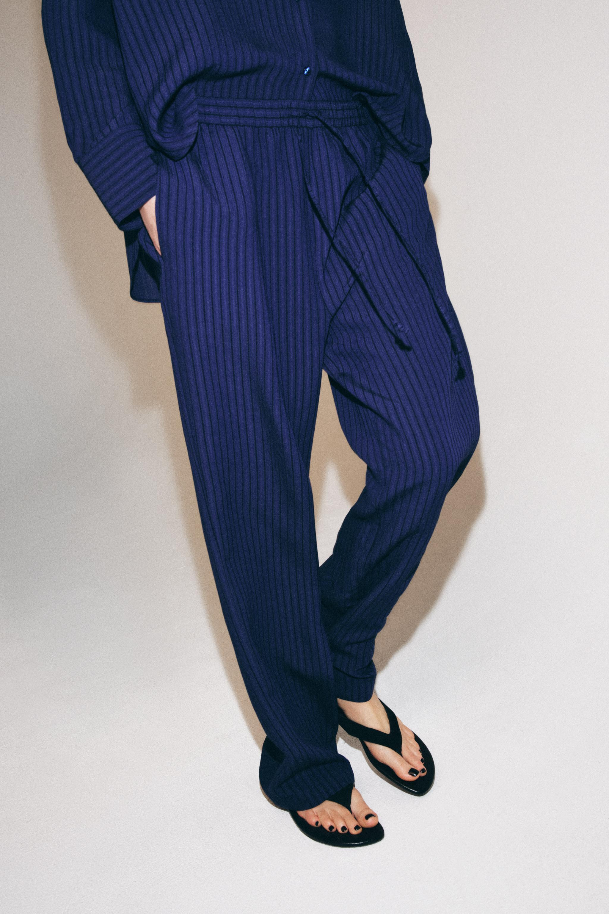 ZW COLLECTION TEXTURED PAJAMA PANTS | Zara US