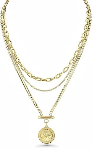 Layering Necklaces for Women, Gold Pendant Necklace for Women, Gold Necklaces for Women Trendy, D... | Amazon (US)