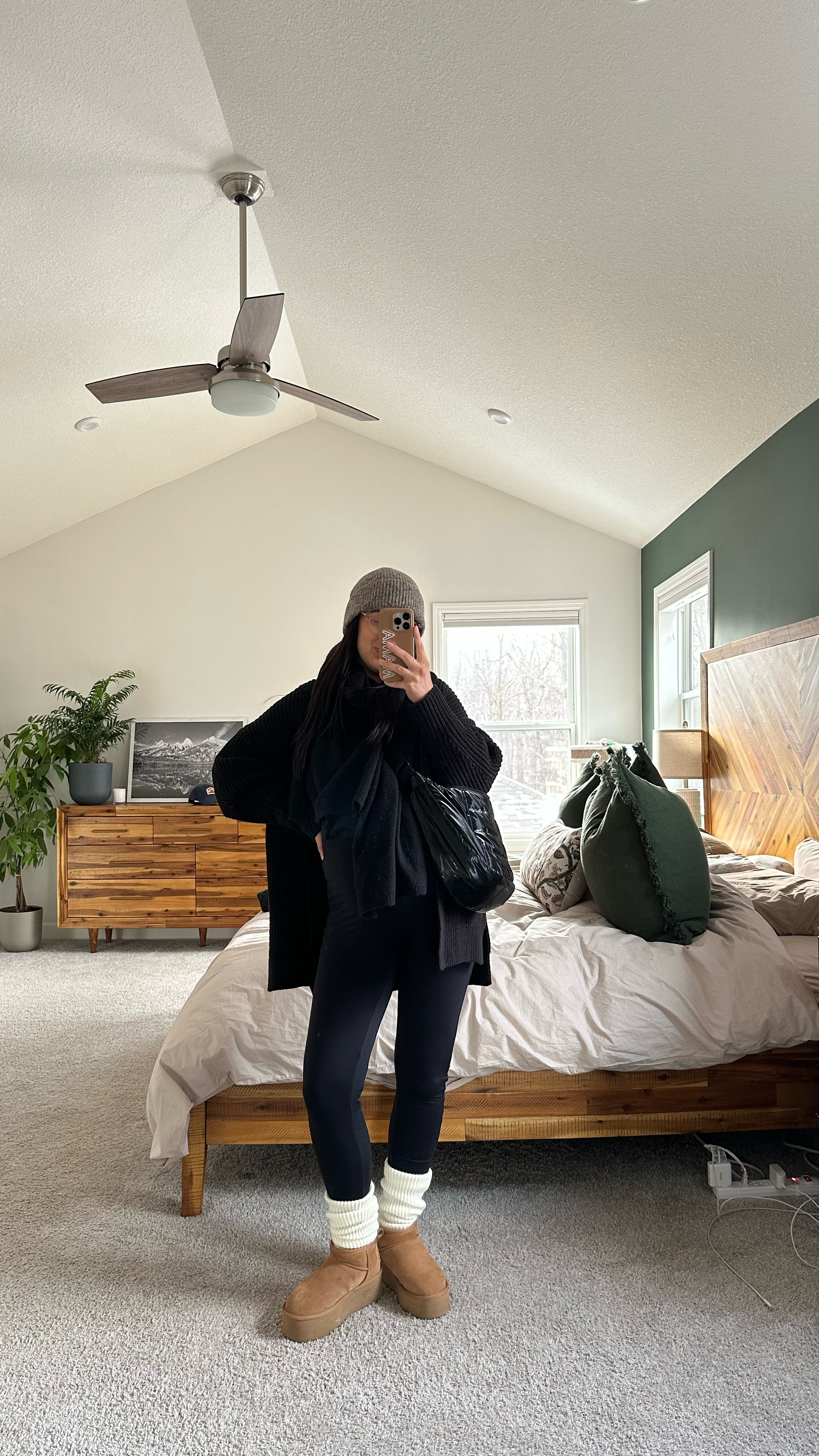 Today’s winter casual bump friendly outfit! M onesie, xs cardigan, boots tts 

Maternity outfit 

#LTKBump #LTKSeasonal #LTKWatchNow