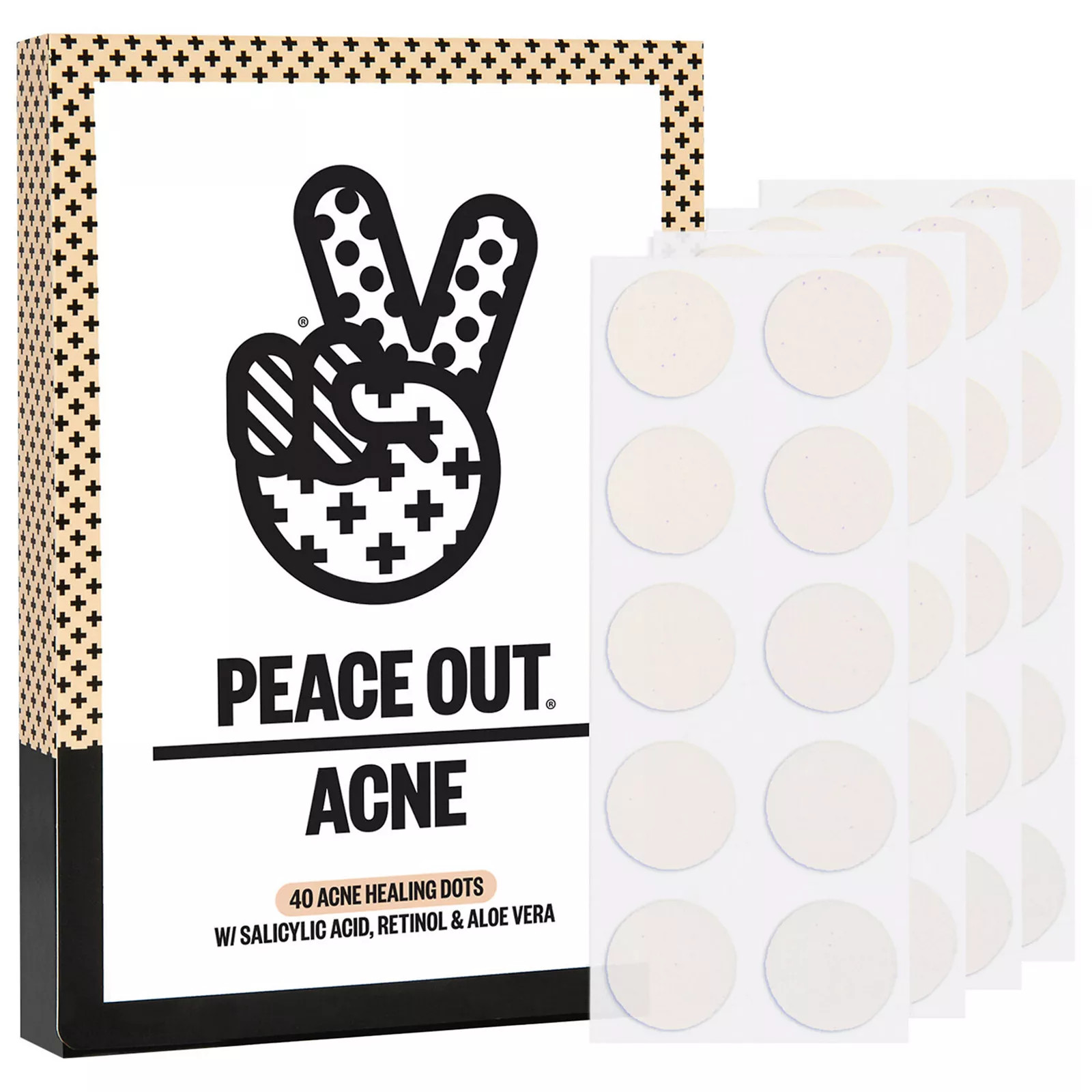 Peace Out Salicylic Acid & Hydrocolloid Acne Healing Pimple Patches, Size: 40 CT, None | Kohl's