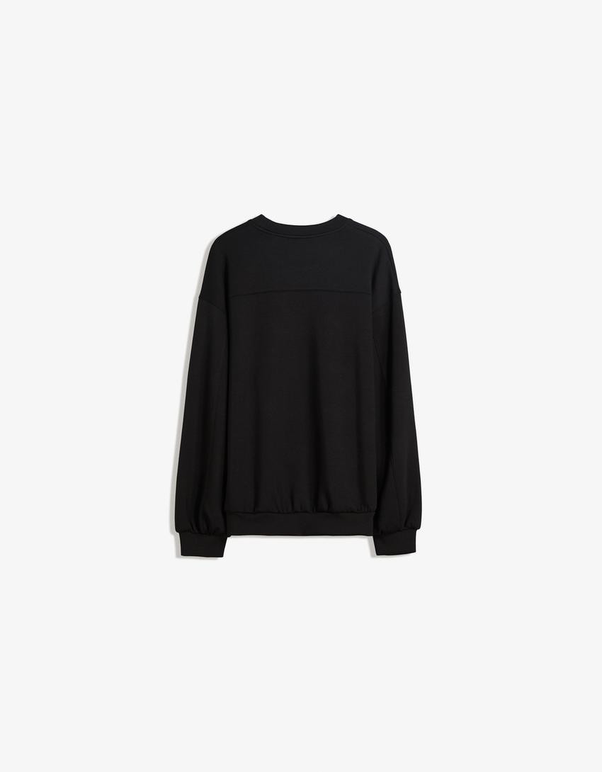 Oversize soft modal blend sweatshirt - Tops and bodysuits - Women | Bershka GB