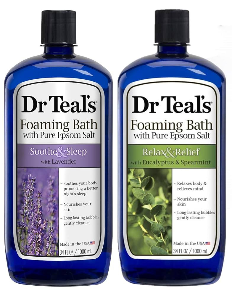 Dr Teal's Foaming Bath Variety Gift Set (2 Pack, 34oz ea.) - Soothe & Sleep Lavender & Relax & Re... | Amazon (US)