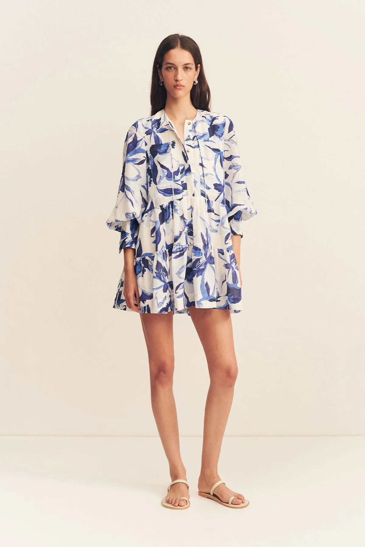 Willa Tiered Mini Dress | Bluebell Wallpaper | Dresses | Shona Joy | Shona Joy