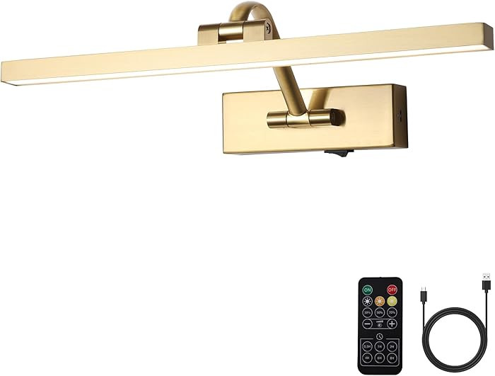 Wireless Picture Lights for Wall Rechargeable, Battery Operated Art Light for Paintings, 3CCT Dim... | Amazon (CA)