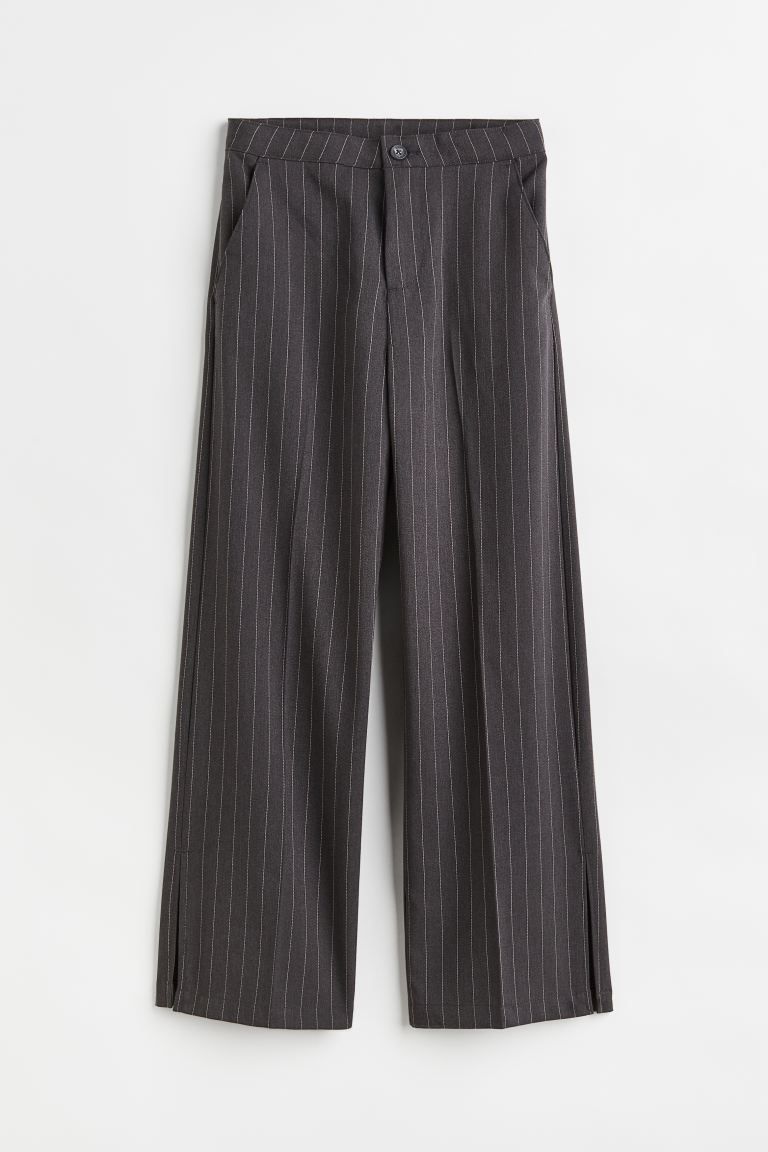 Dress Pants - Dark gray/pinstriped - Kids | H&M US | H&M (US + CA)