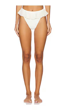 Montce Swim Tamarindo Ruffle Bikini Bottom in Bone Crochet from Revolve.com | Revolve Clothing (Global)