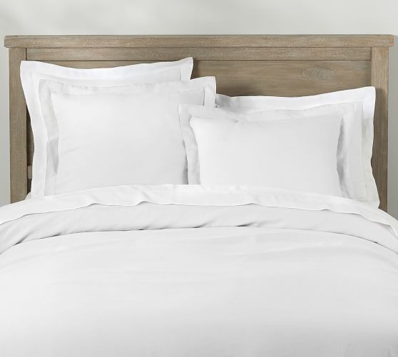 Belgian Flax Linen Duvet Cover & Sham - White | Pottery Barn (US)