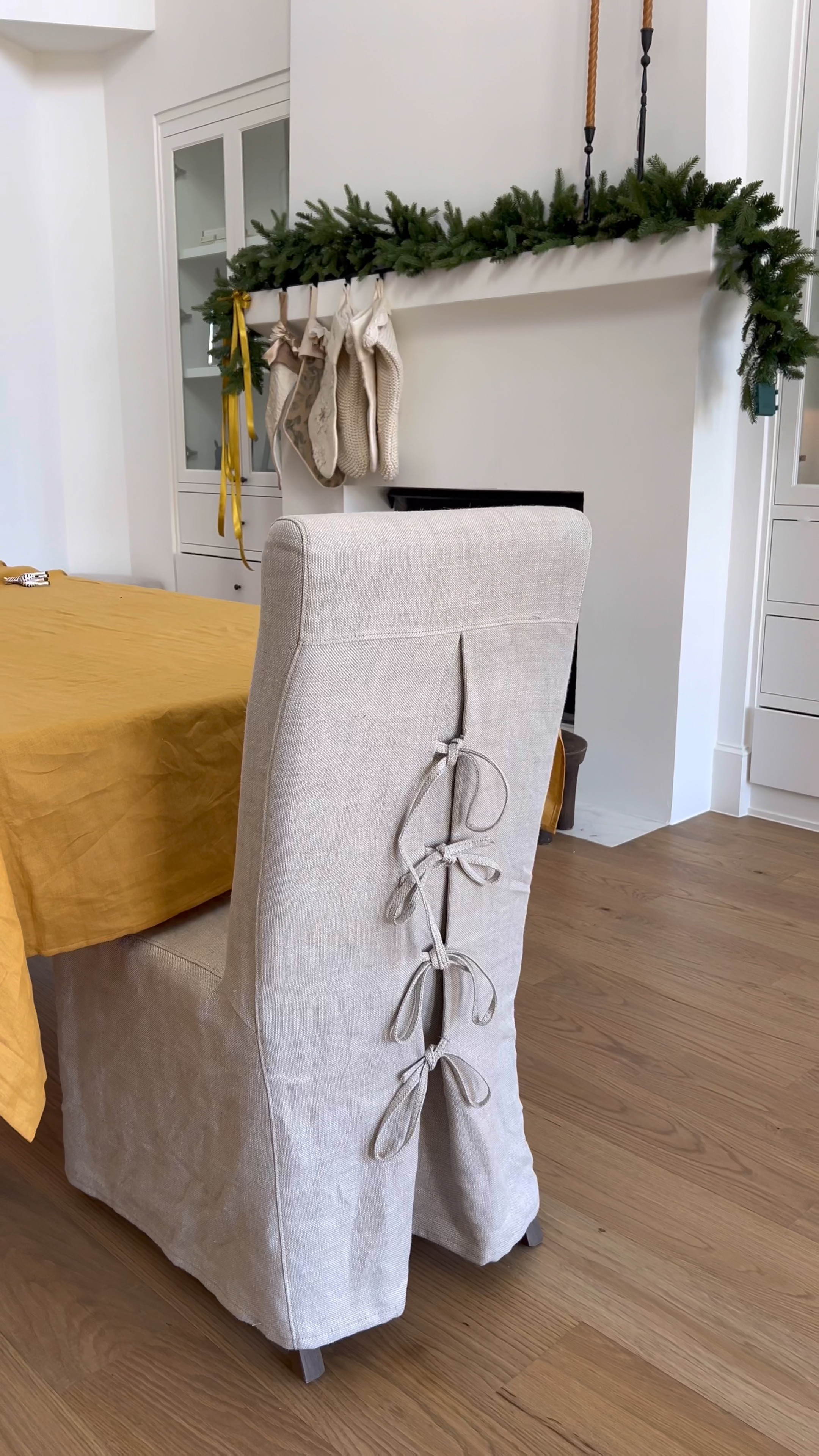 We might still be waiting on a rug in here but the two head table chairs have stolen the show since day one. I love the linen tie backs and the texture and the way they play so well with oak and walnut. They’re on sale and I can’t recommend them enough  

Home decor
Dining room
Home style
Chair
Dining chair
Table decor
Holiday table
Sale

#LTKHoliday #LTKSaleAlert #LTKHome