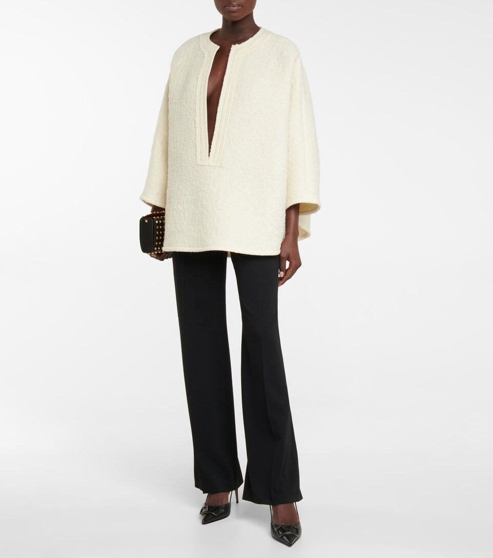 Wool-blend bouclé poncho | Mytheresa (UK)