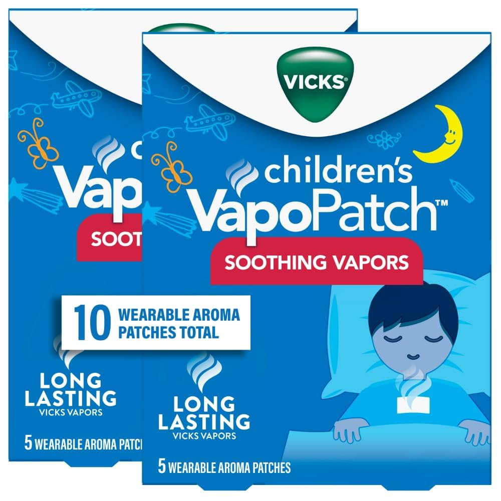 Vicks Children's VapoPatch, Wearable Mess-Free Aroma Patch, Soothing & Comforting Non-Medicated V... | Amazon (US)