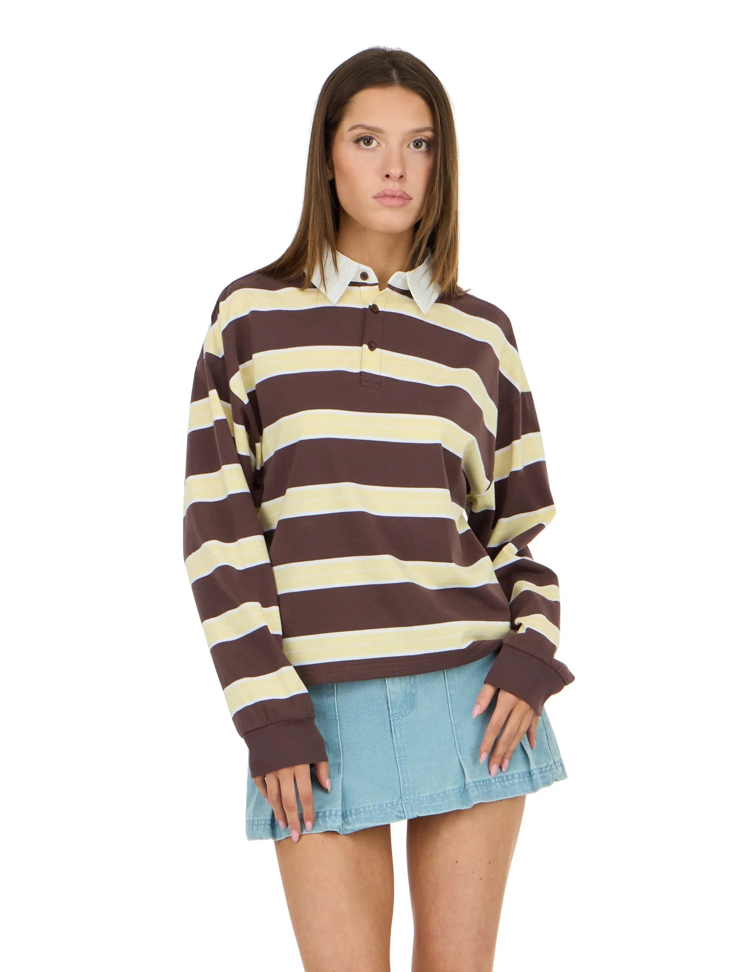 Forever 21 Women\u2019s Oversized Polo Shirt, Short Sleeve Cotton-Blend Top, XS-XL - Walmart.com | Walmart (US)