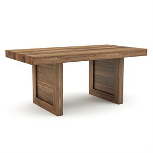 Bowery Hill Rustic Solid Wood Dining Table in Natural Tone | Homesquare