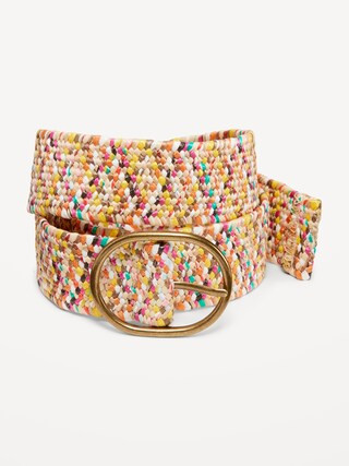 Stretch Braided Straw Belt for Women (1.5-inch) | Old Navy (US)