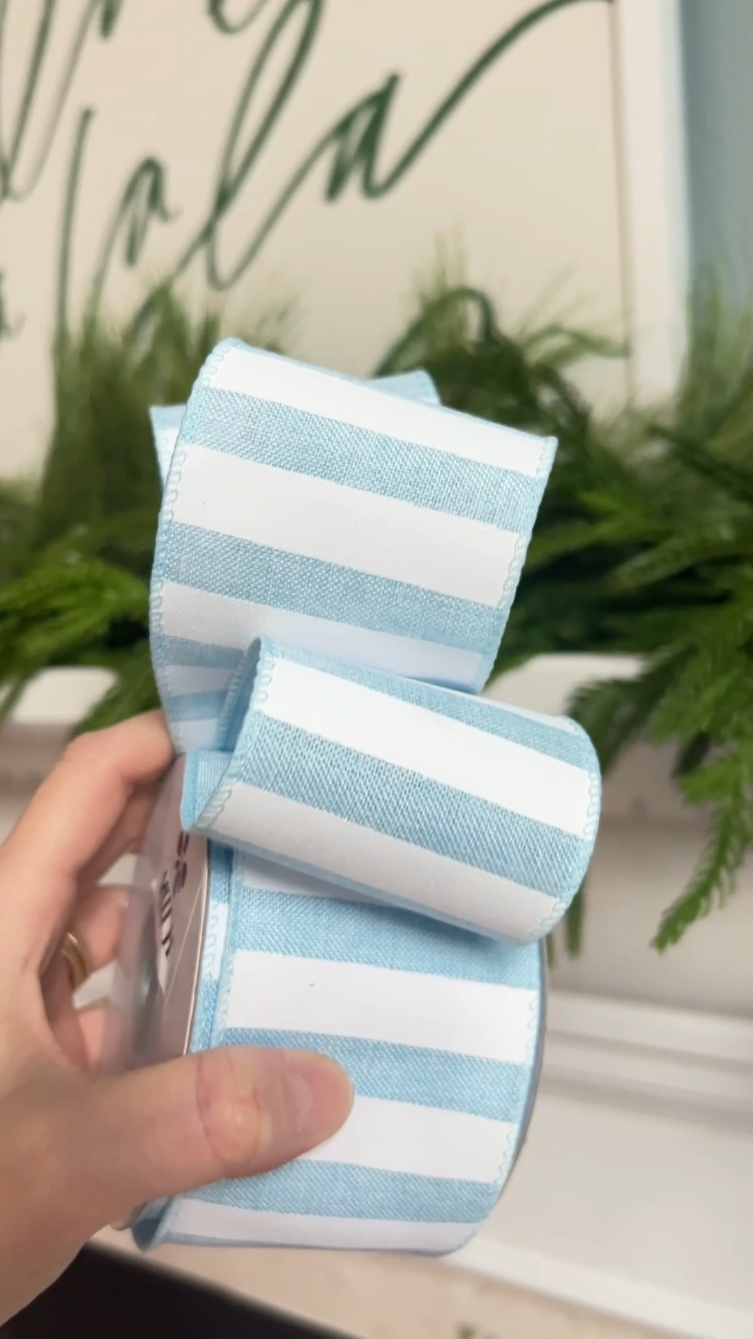Found a wonderful addition to your Christmas decor! Cos' it's never too early to shop this blue and white striped ribbon.
affordable finds, holiday season, home refresh, mantel decor, interior design, coastal inspo, fireplace, living room

#LTKHome #LTKSeasonal #LTKFindsUnder50