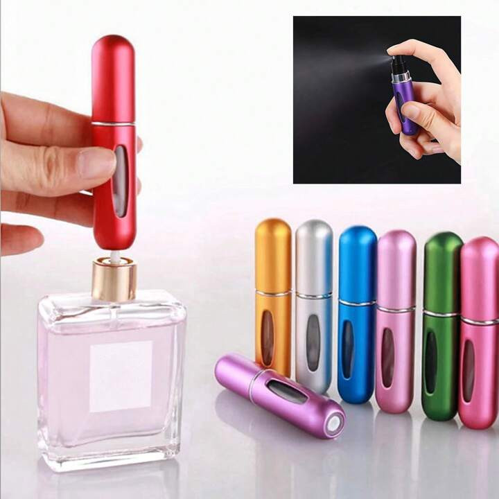1/3/5Pcs,5ml Perfume Bottle With Bottom Filling, Self-Pump Type, , Refillable Spray Bottle, Portable Cosmetic Bottle | SHEIN