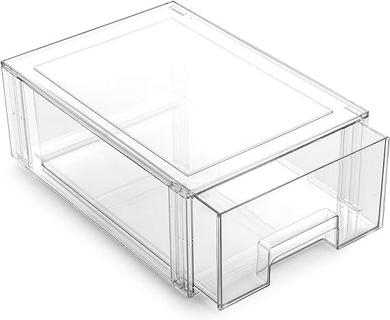 BINO | Stackable Storage Drawer | THE CRATE COLLECTION | Clear Storage Bins with Drawers for Pant... | Amazon (US)