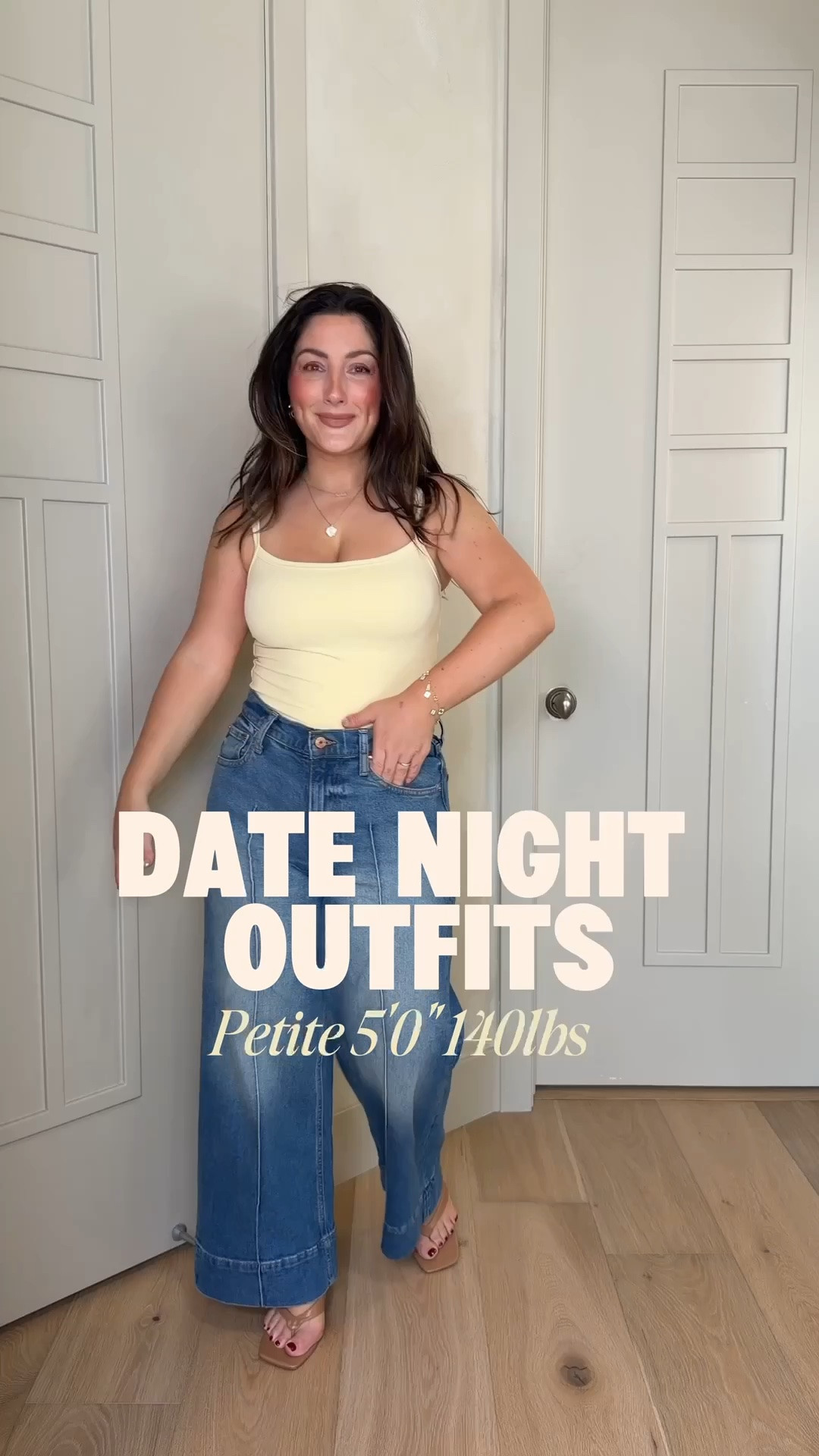 Date night outfits! 
Cute jeans and a top! 

Tanks size small
Pink pants size medium 
Denim jeans size 28petite 

5’0” 140lbs

#LTKootd #LTKPetite #LTKSaleAlert