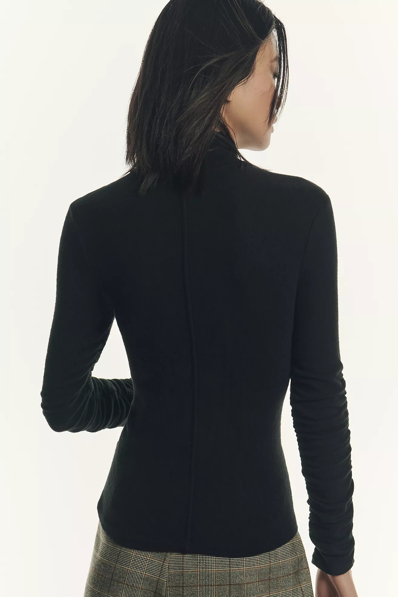 By Anthropologie Ruched-Sleeve Turtleneck Top | Anthropologie (US)