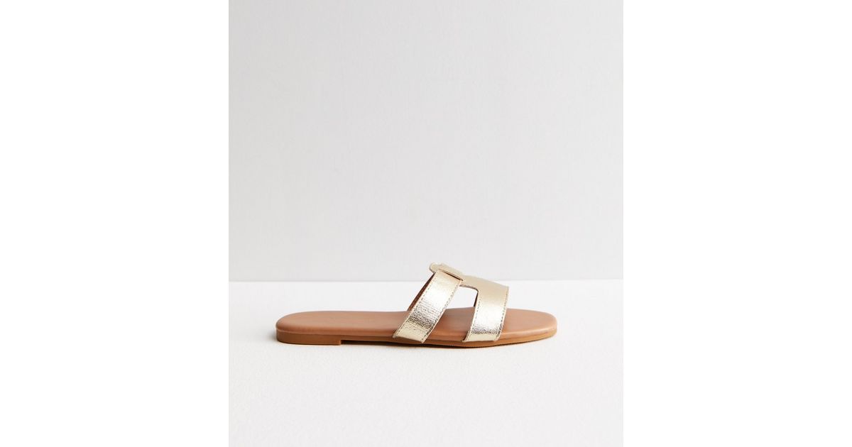 Gold Metallic Sliders
						
						Add to Saved Items
						Remove from Saved Items | New Look (UK)