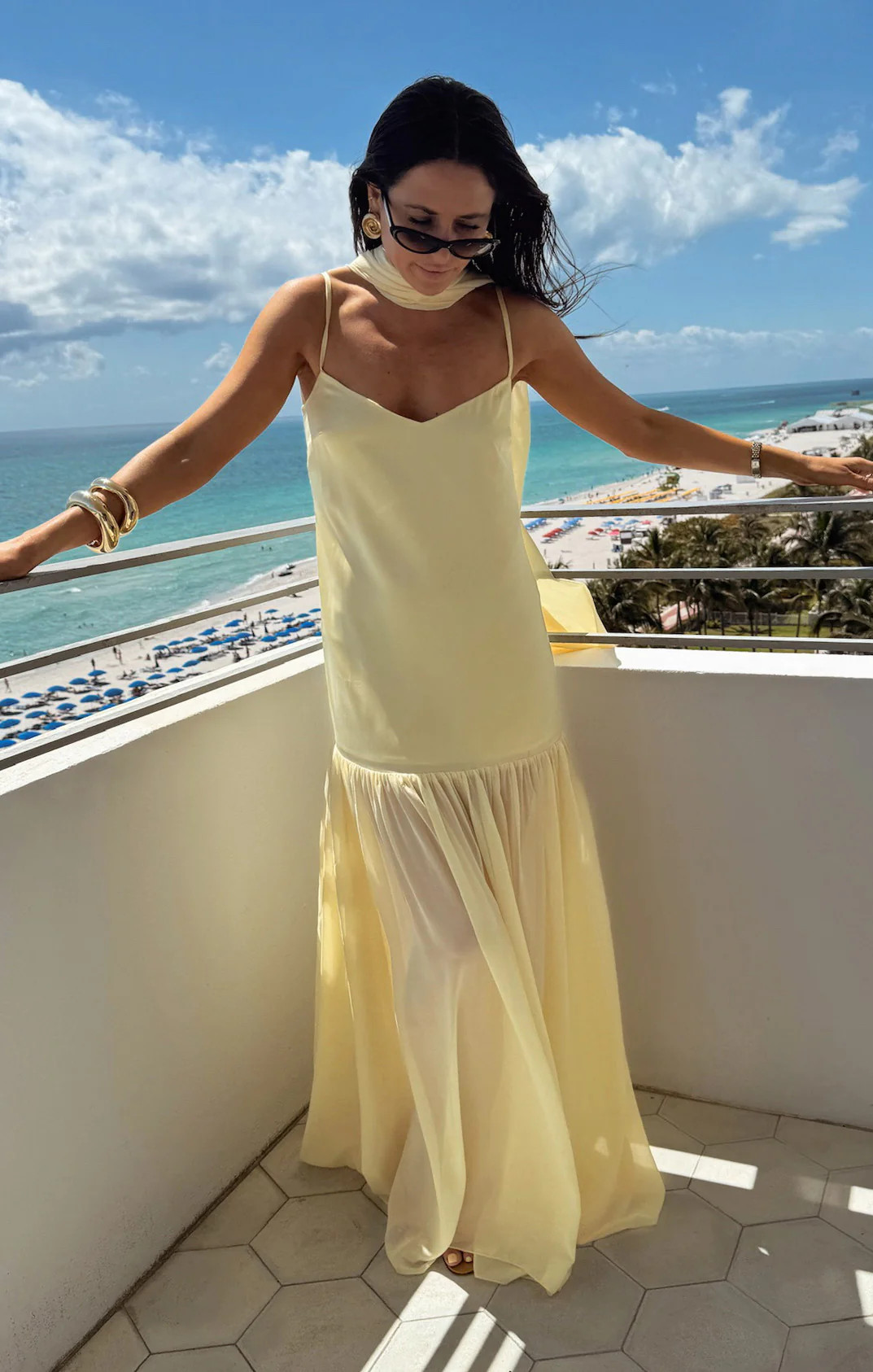 Dalia Maxi Dress ~ Pale Yellow Luxe Satin | Show Me Your Mumu