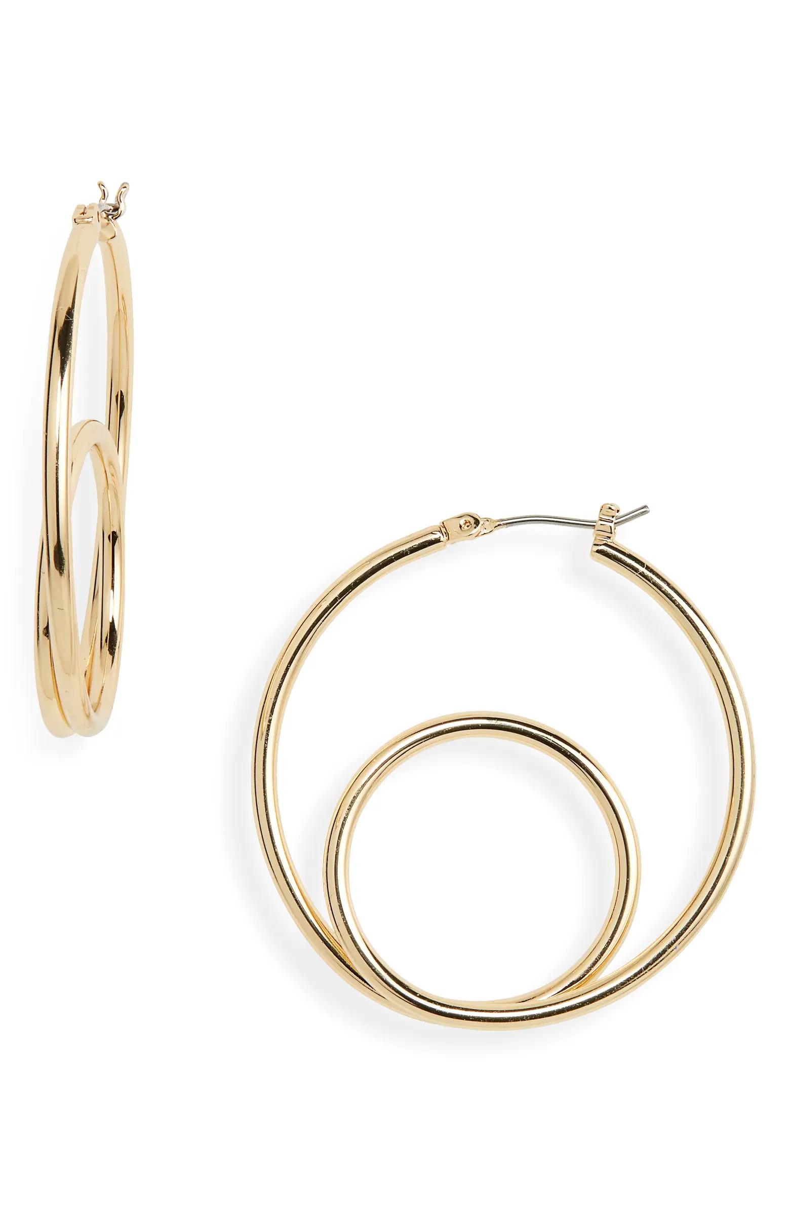 Metal Swirl Hoop Earrings | Nordstrom