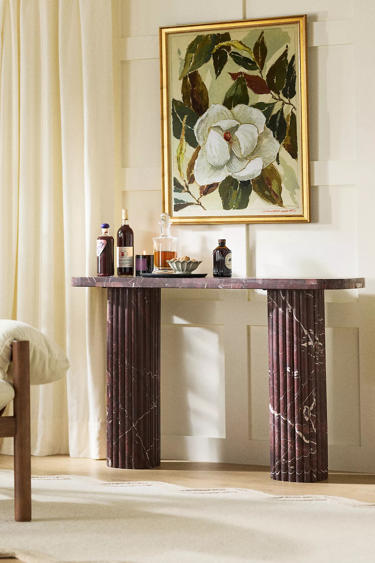 Kanta Rectangular 48" Marble Console | Anthropologie (US)