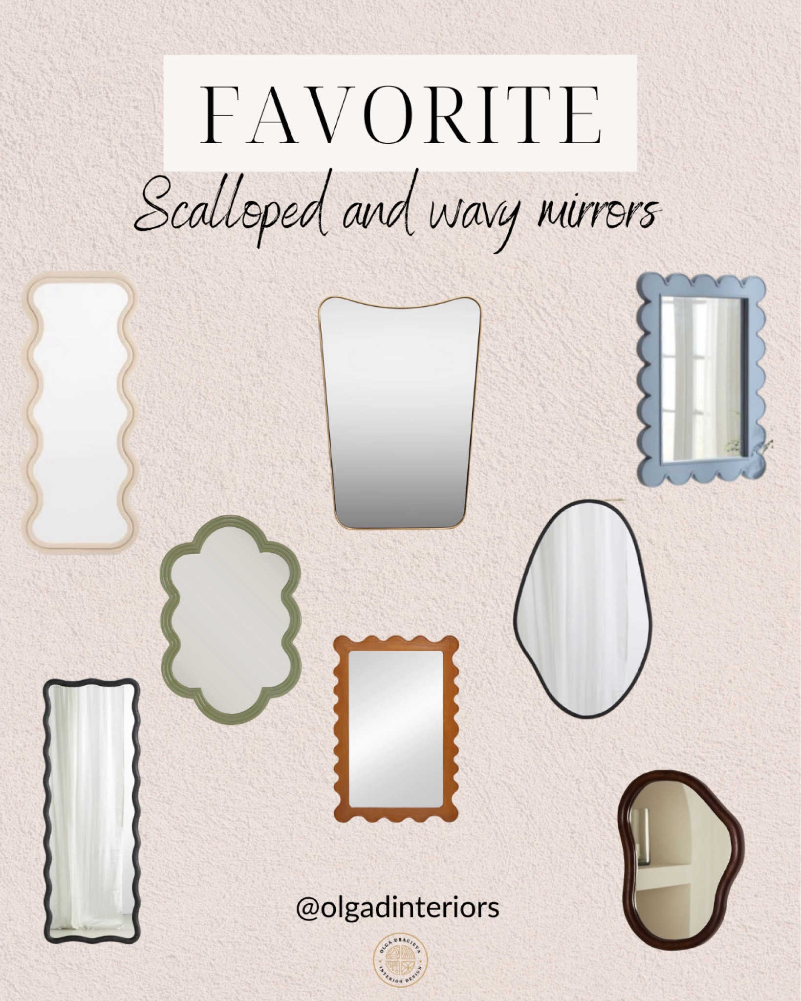 My favorite scalloped and wavy mirrors! Home decor, interior design, curvy mirrors

#LTKSeasonal #LTKhome #LTKstyletip