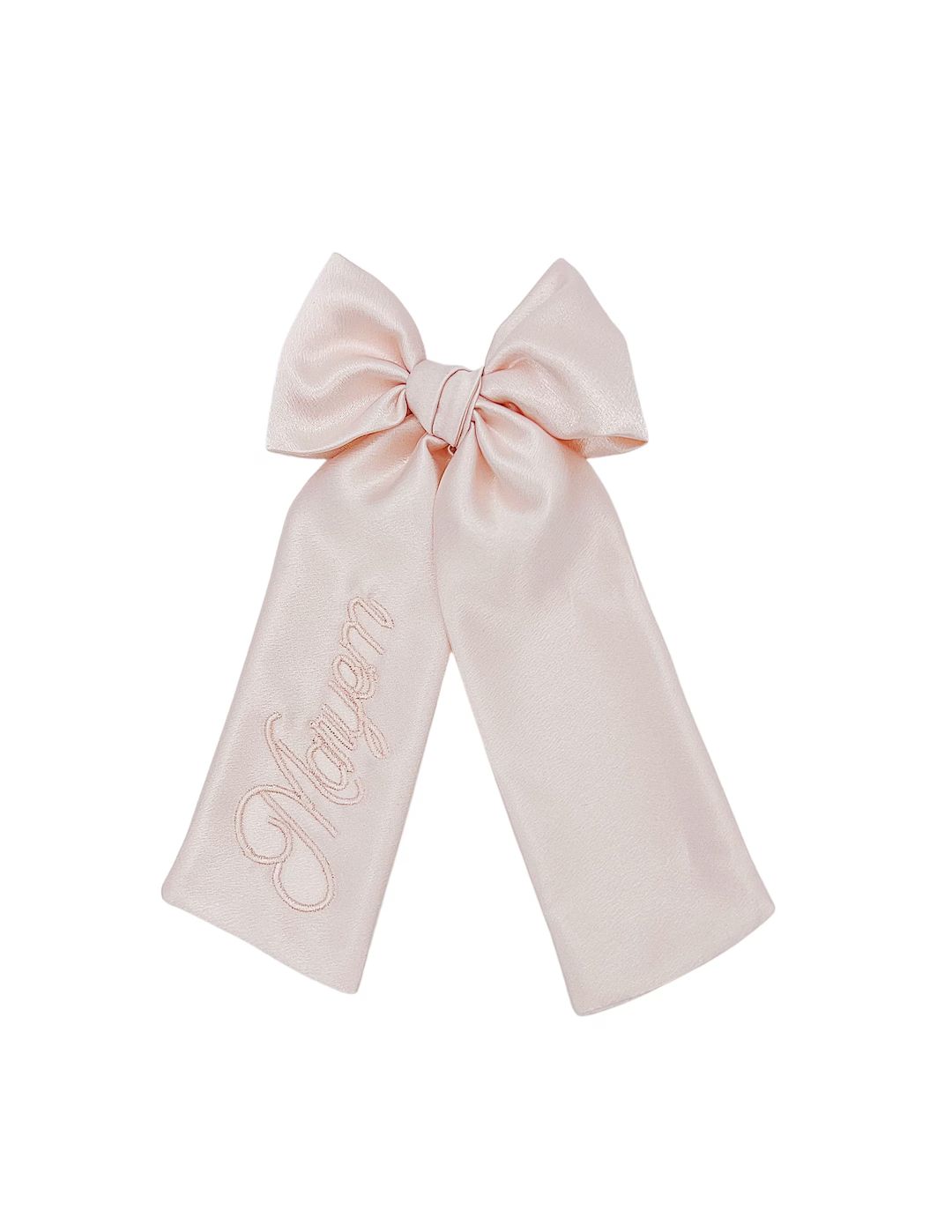 Personalized Pink Monogrammed Bow - Etsy | Etsy (US)