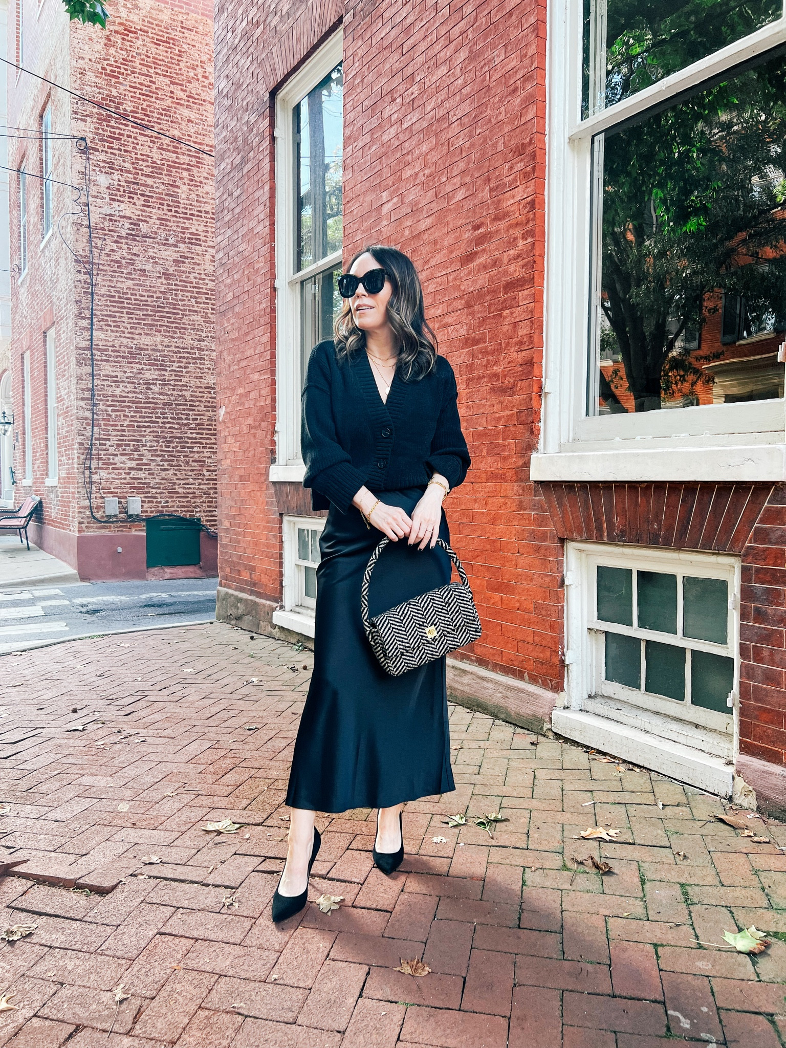 How to Style the Melie Bianco Brigitte Shoulder Bag - alittlebitetc