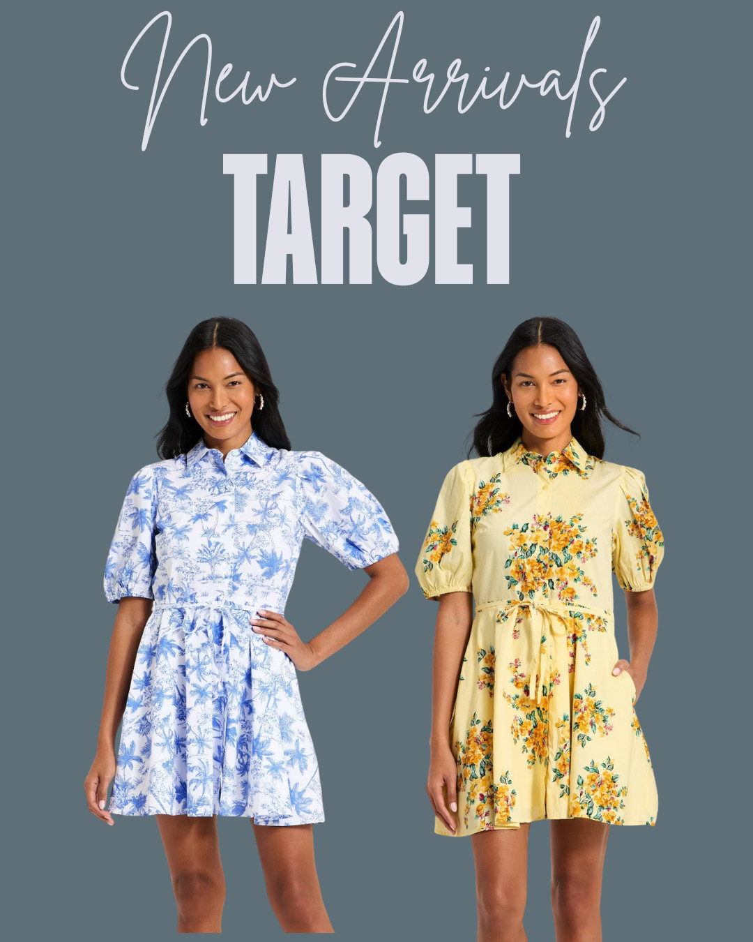 Target new arrivals

 Women's Puff Sleeve Mini Shirtdress - A New Day™ Yellow Floral and Blue Floral 

 #LTKFindsUnder50 #LTKFindsUnder100