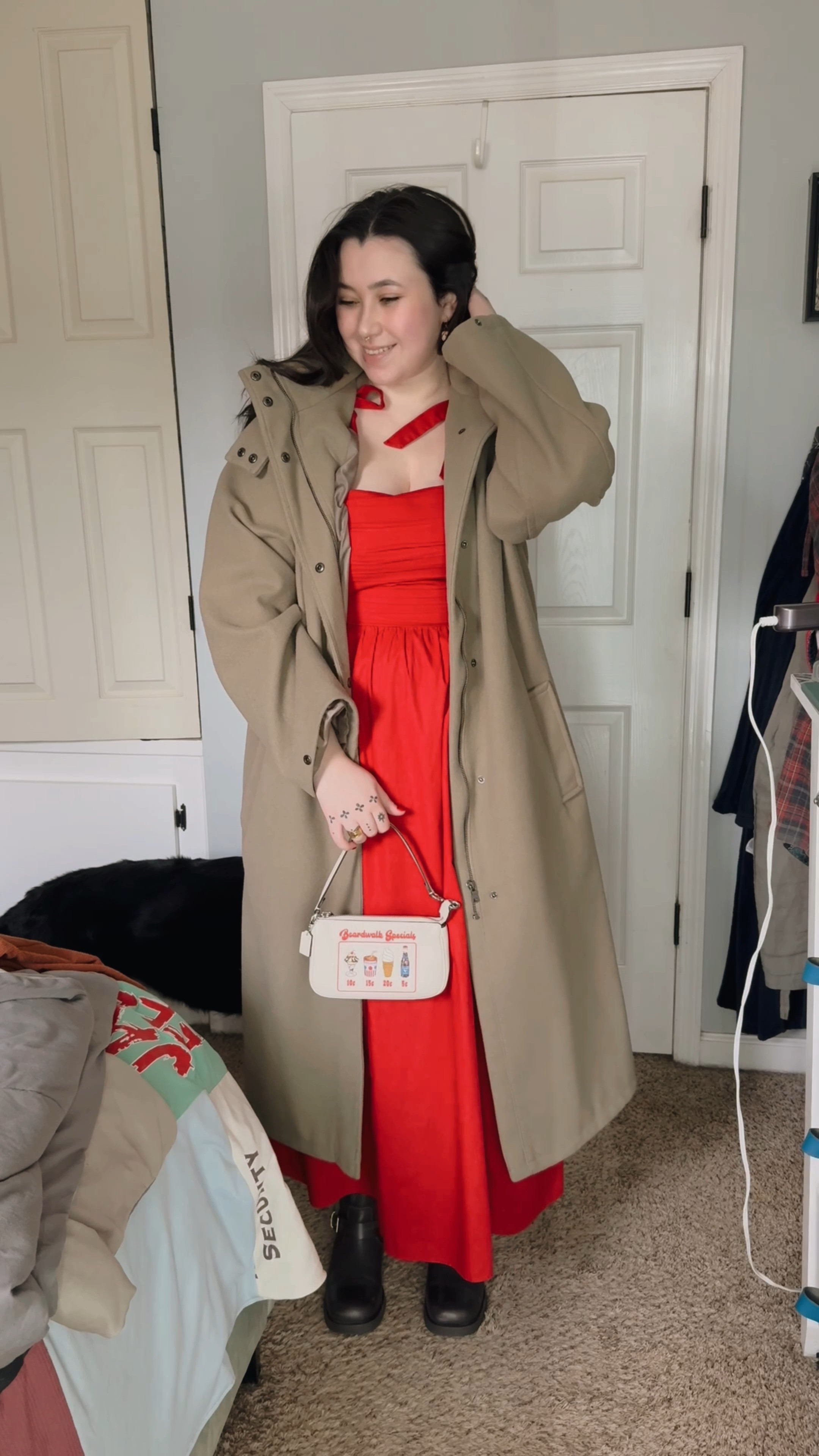 Festive holiday dress outfit #fashioninspo #reddress 

#LTKPlusSize #LTKHoliday #LTKSeasonal