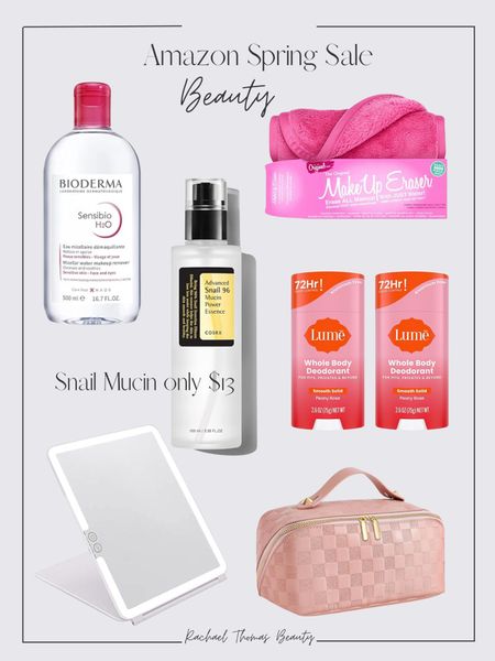 Amazon Spring Sale Beauty deals. Snail Mucin is only $13! I use this product every day! The micellar water is the best and these makeup eraser clothes work so well!

#LTKbeauty #LTKsalealert #LTKfindsunder50