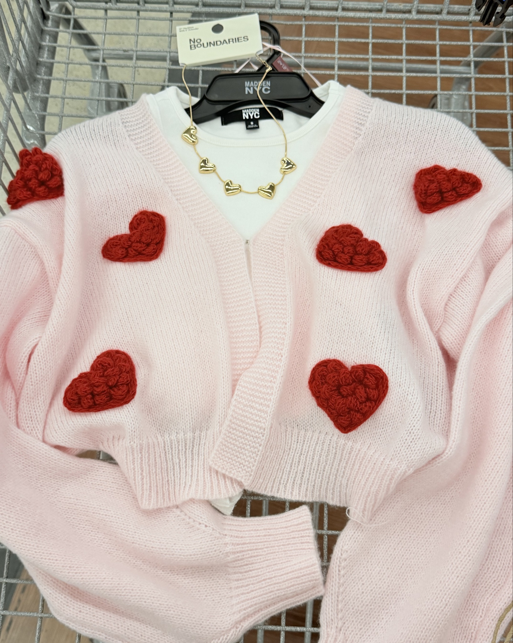 The sweetest heart cardigan and necklace at Walmart ♥️ 

#LTKOver40 #LTKootd #LTKValentine