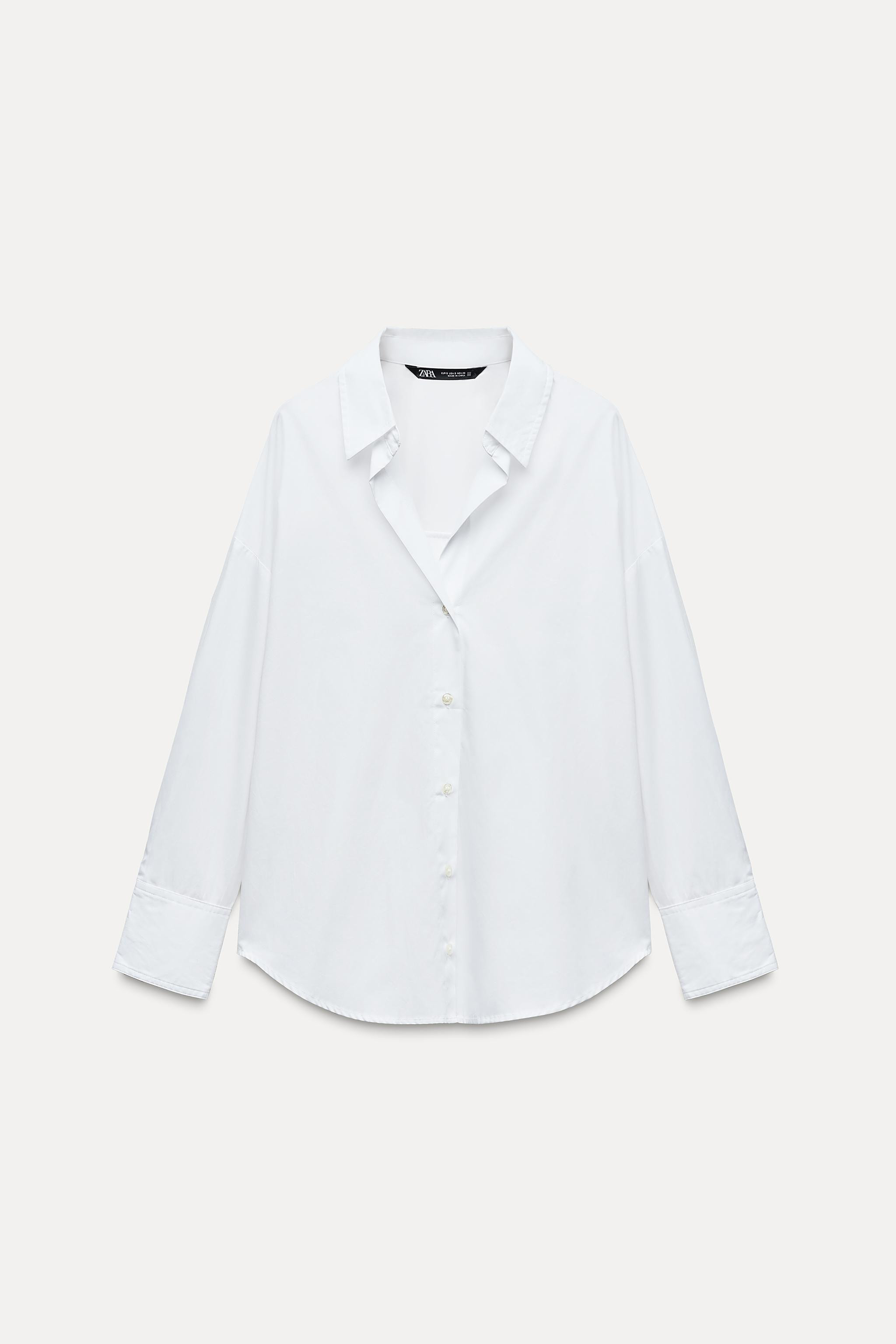 Collared shirt with a v-neck and long sleeves. Button-up front. | Zara UK