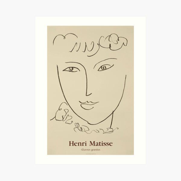 'Matisse, La Pompadour, 1951 Originalls' Art Print by hazelash | Redbubble (US)