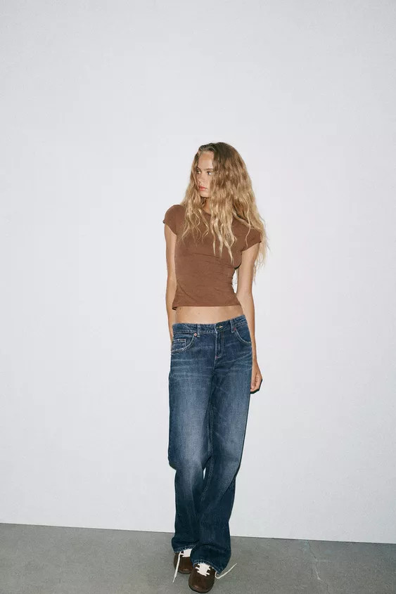 TRF LOW RISE WIDE LEG JEANS | Zara US