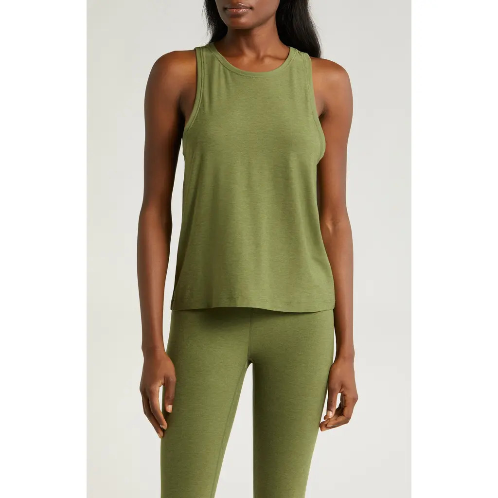 Beyond Yoga Featherweight Rebalance Tank in Moss Green Heather at Nordstrom, Size Small | Nordstrom