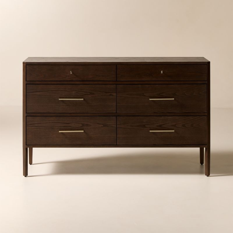 Fillmore 6-Drawer Dark Ash Wood Dresser + Reviews | CB2 | CB2