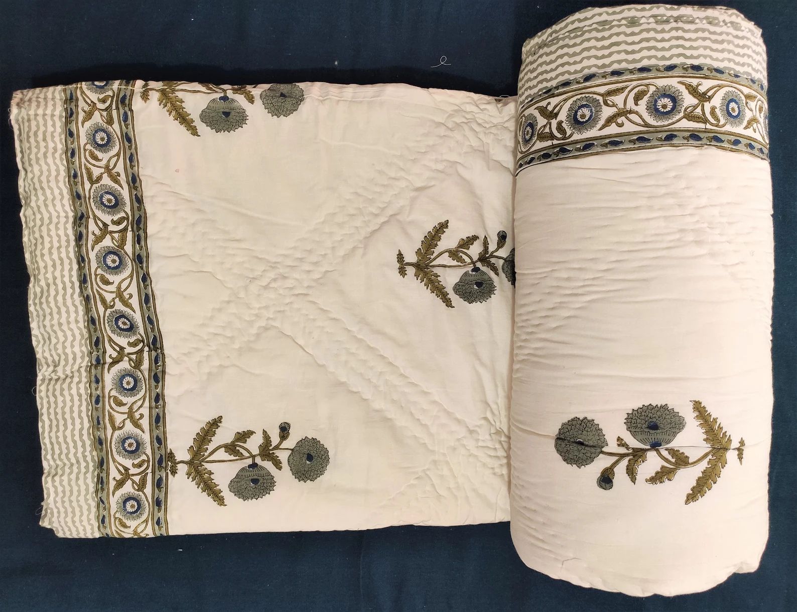 Traditional Jaipuri Razai, Hand Block Printed Kantha Quilt, Lightweight Soft Quilt, 100% Cotton C... | Etsy (US)
