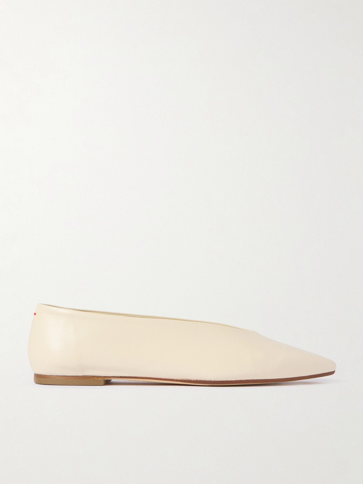 Aeyde - Betty Leather Ballet Flats - Off-white | NET-A-PORTER (UK & EU)