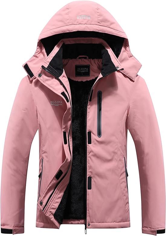 DLGJPA Women's Mountain Waterproof Ski Jacket Hooded Windbreakers Windproof Raincoat Winter Warm ... | Amazon (US)