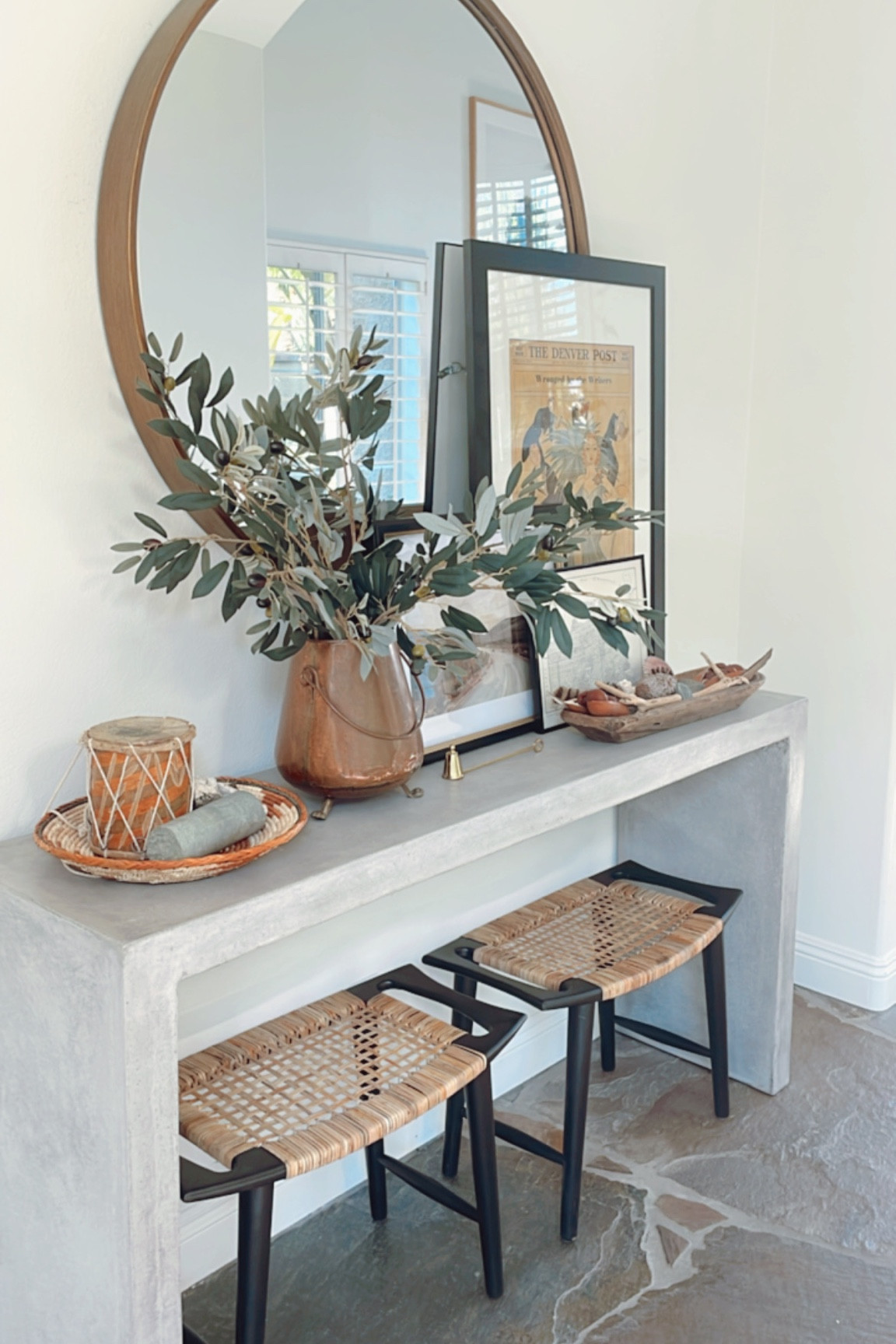 This round mirror from Wayfair is so much nicer in person! Pictures online don’t do it justice! 

#entryway 

#LTKhome