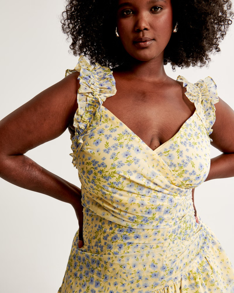 Women's Ruffle Strap High-Low Maxi Dress | Women's Dresses & Jumpsuits | Abercrombie.com | Abercrombie & Fitch (US)