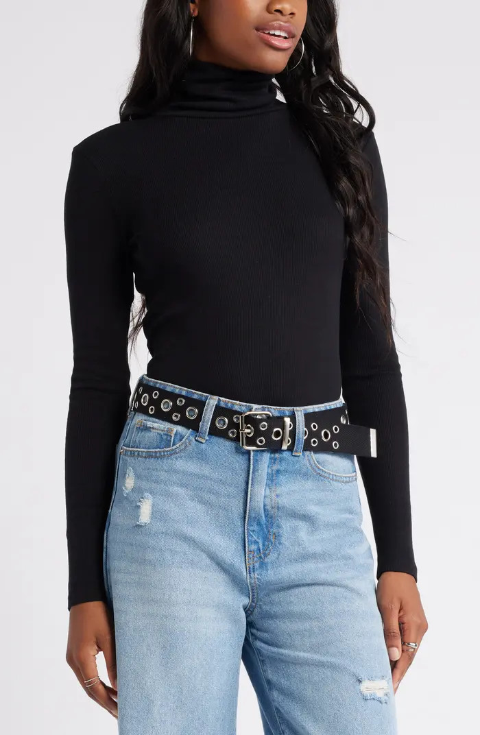 Turtleneck Ribbed Top | Nordstrom