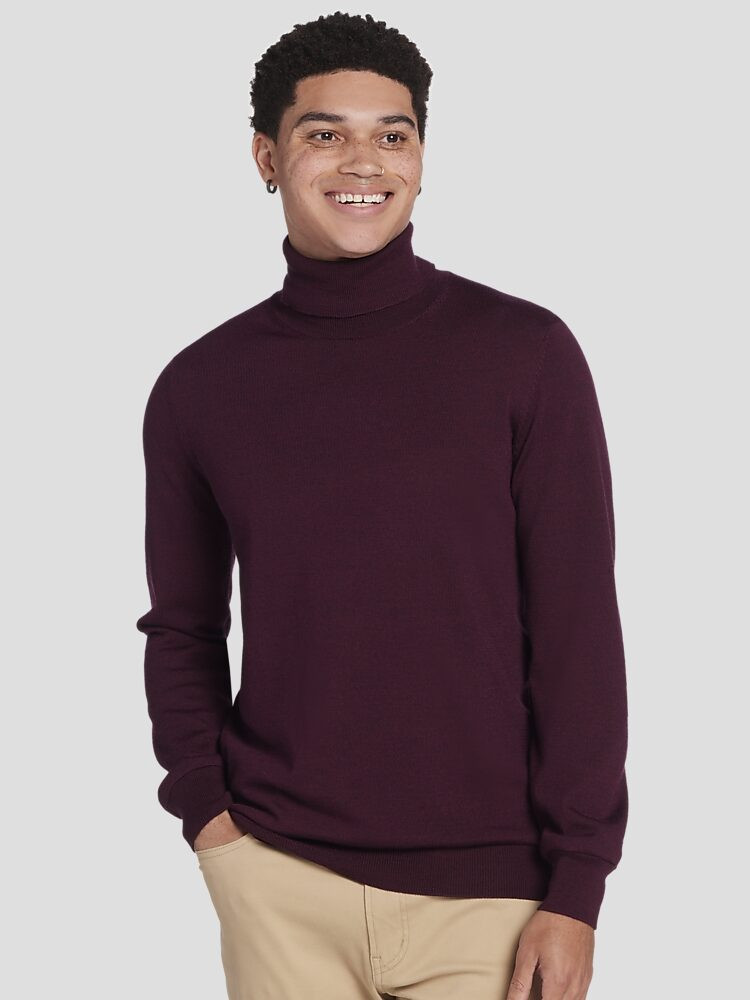 Joseph Abboud Modern Fit Merino Wool Turtleneck Sweater | Sweaters | Men's Wearhouse | The Men's Wearhouse