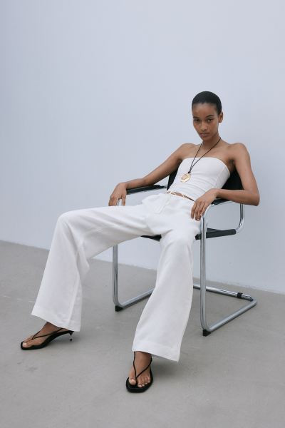 Linen-blend trousers | H&M (UK, MY, IN, SG, PH, TW, HK)