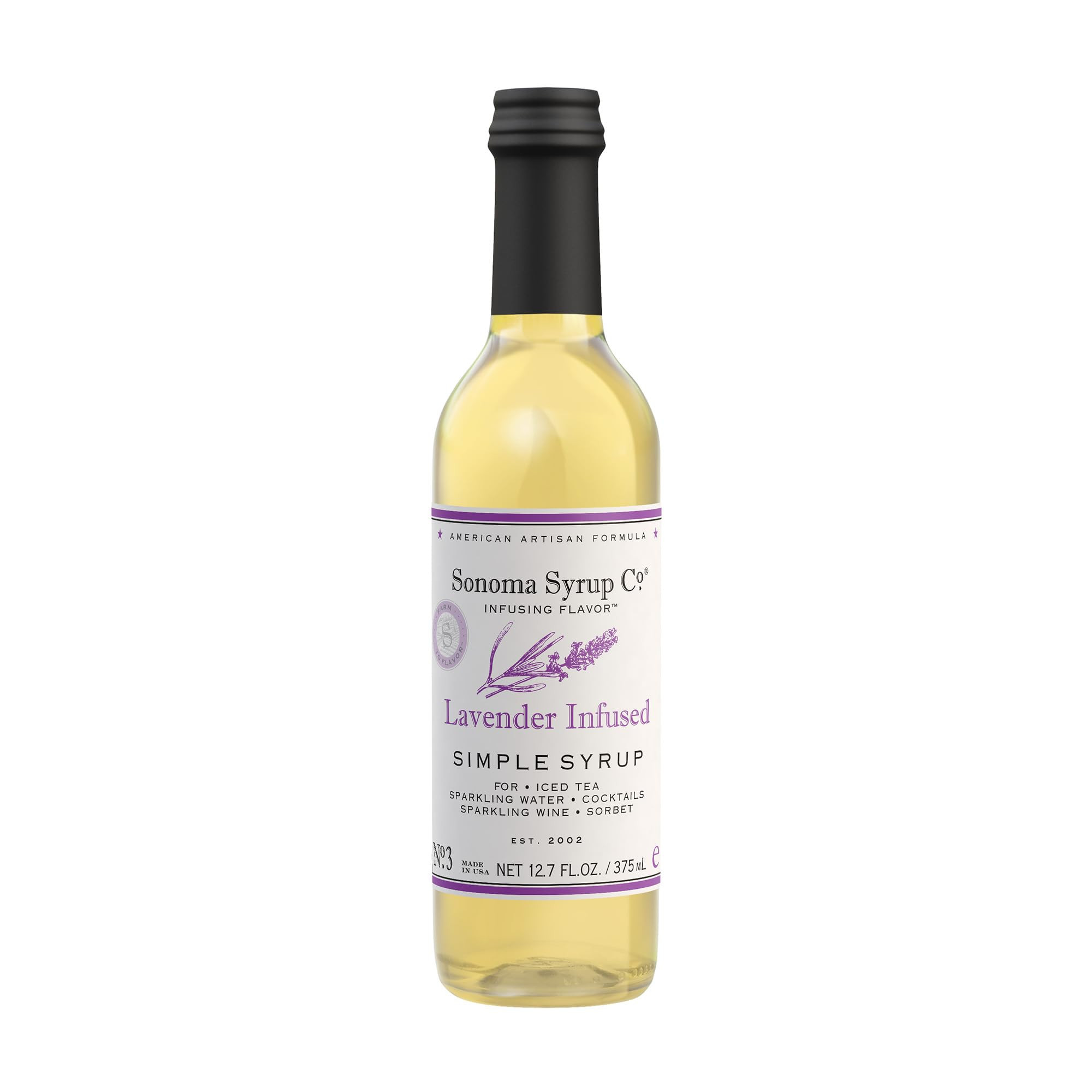 Sonoma Syrup Co Lavender Infused Simple Syrup, 12.7 Fl Oz for Coffee, Cocktails, and Cooking | Amazon (US)