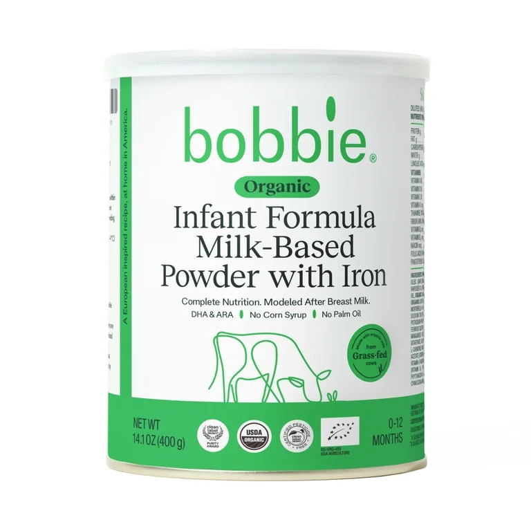 Bobbie Organic Original Infant Formula for Everyday Feeding, Milk-Based Powder with 1.2mg Iron, S... | Walmart (US)