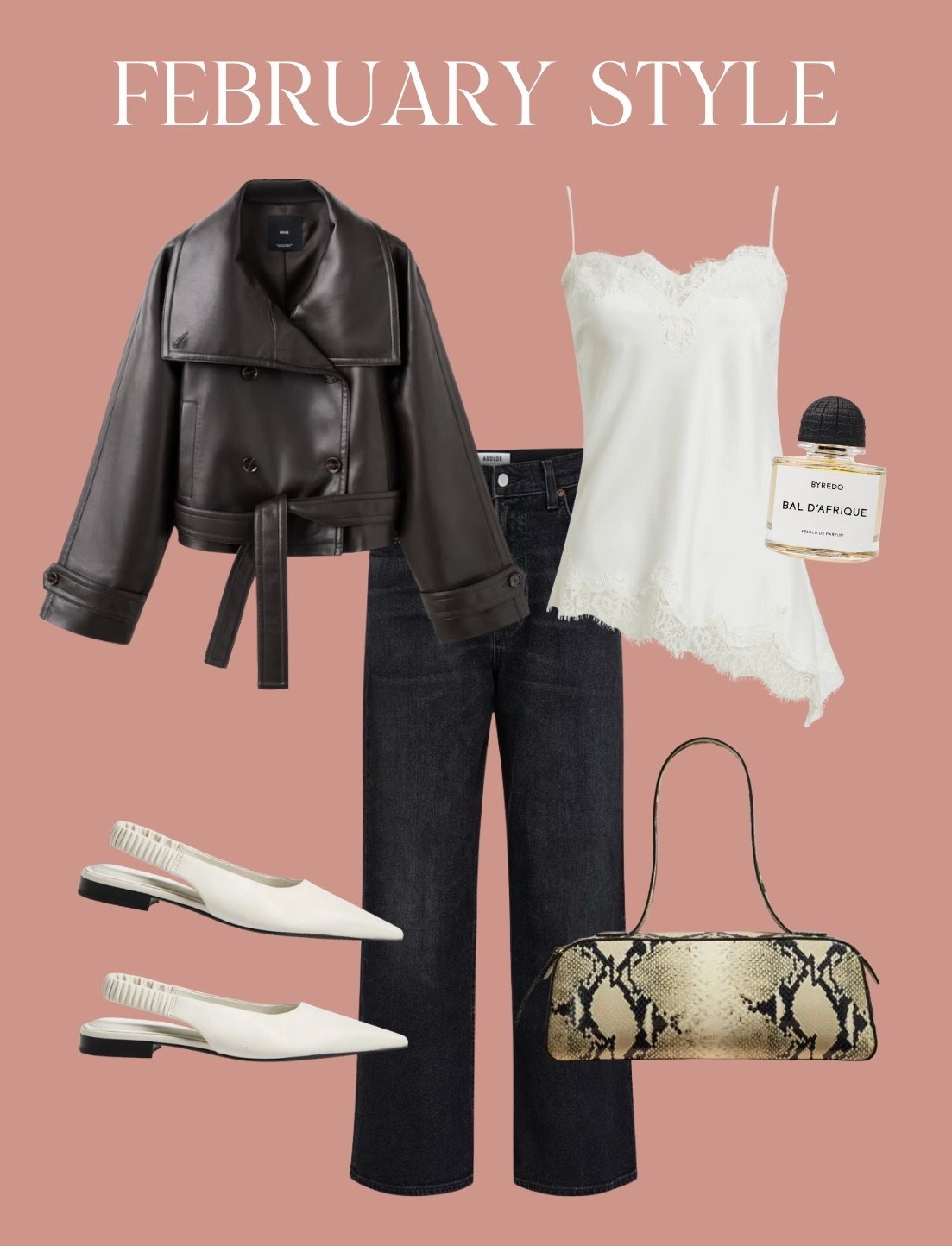 Outfit of the week! This faux leather jacket is so chic and such a good price. I’m loving the lace trend and this cami is perfect to layer with. Would be so cute with a cashmere sweater layered over the top🌸🫶🏻

#LTKValentine #LTKSeasonal #LTKootd